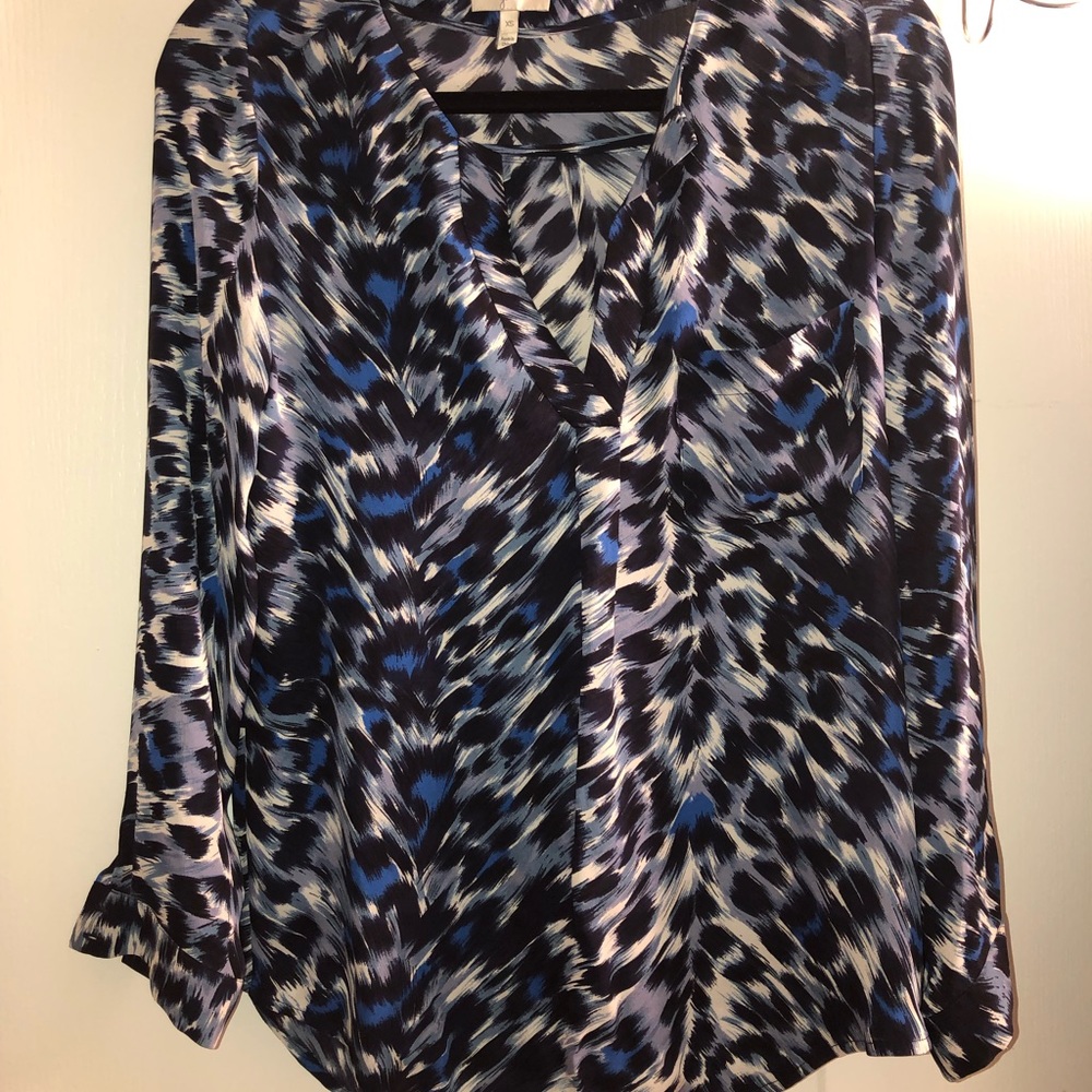 Blue print blouse